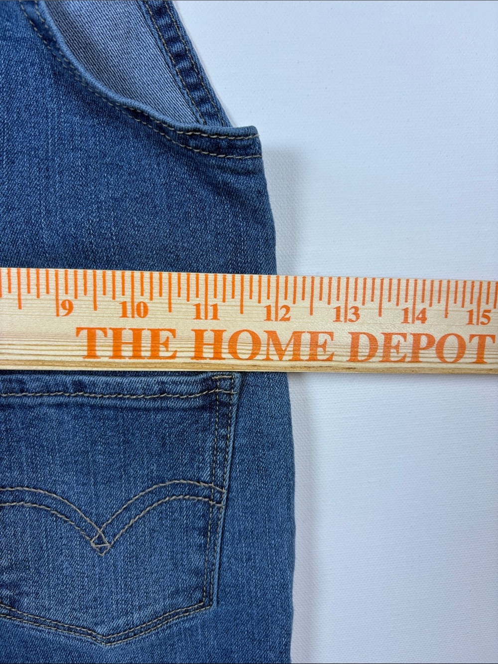 Levi's Blue Denim Overalls with Pink Branded Straps - Picture 8 of 9